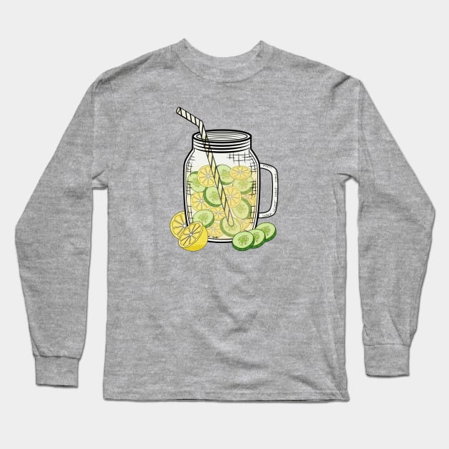 Infused Water Long Sleeve T-Shirt by Designoholic